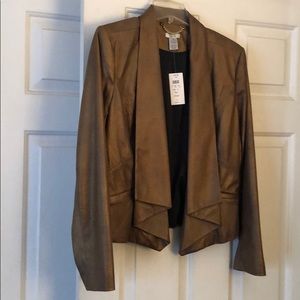 Gold faux leather jacket